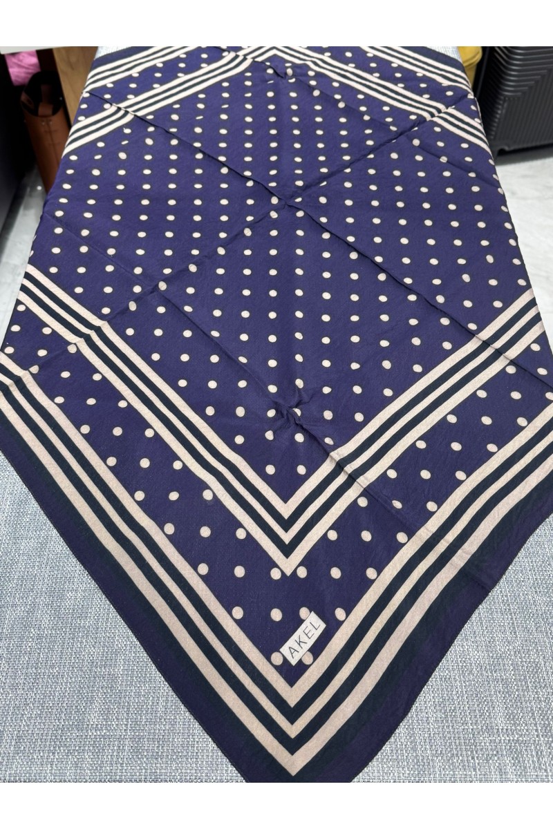 AKEL SPRİNG PUANTİYE DESENLİ EŞARP %80 VİSCON %20 POLYESTER