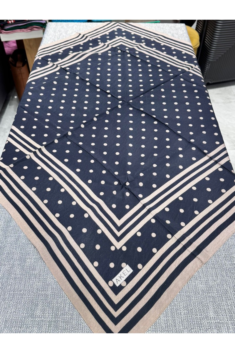 AKEL SPRİNG PUANTİYE DESENLİ EŞARP %80 VİSCON %20 POLYESTER