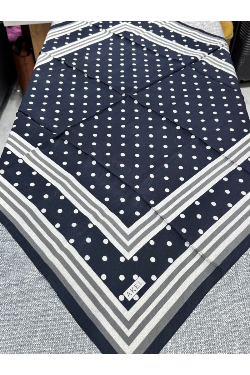 AKEL SPRİNG PUANTİYE DESENLİ EŞARP %80 VİSCON %20 POLYESTER