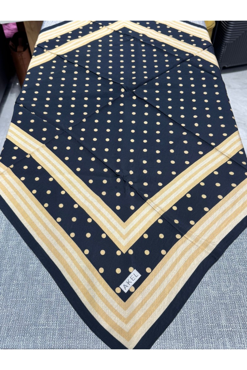 AKEL SPRİNG PUANTİYE DESENLİ EŞARP %80 VİSCON %20 POLYESTER