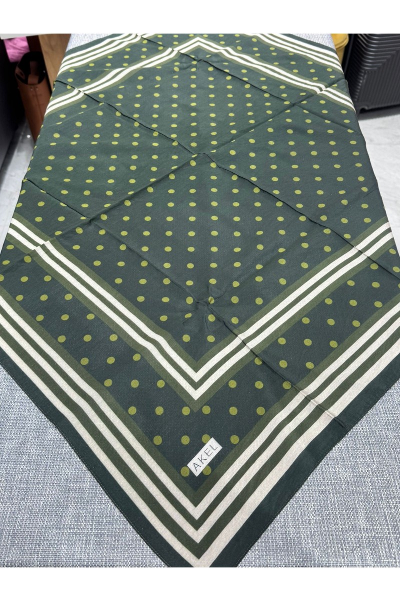 AKEL SPRİNG PUANTİYE DESENLİ EŞARP %80 VİSCON %20 POLYESTER