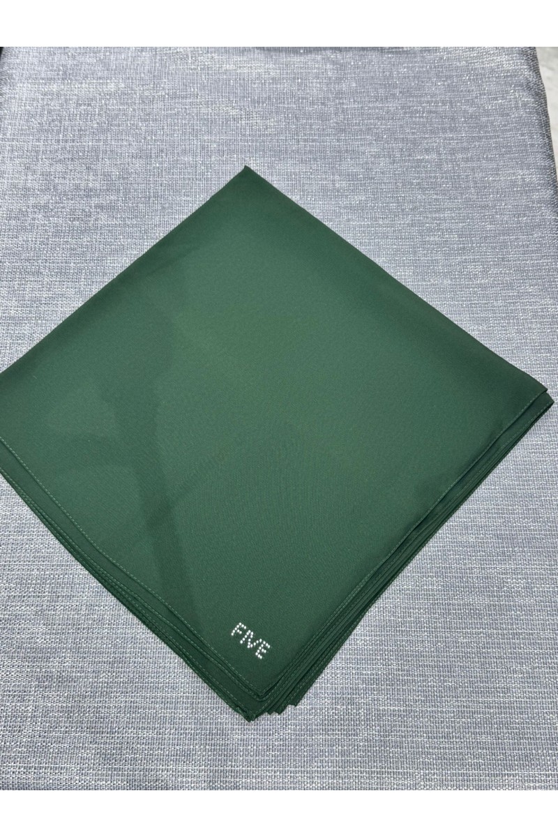 140 X 140 CM EKSTRA BÜYÜK BOY MEDİNE İPEĞİ EŞARP-YEŞİL