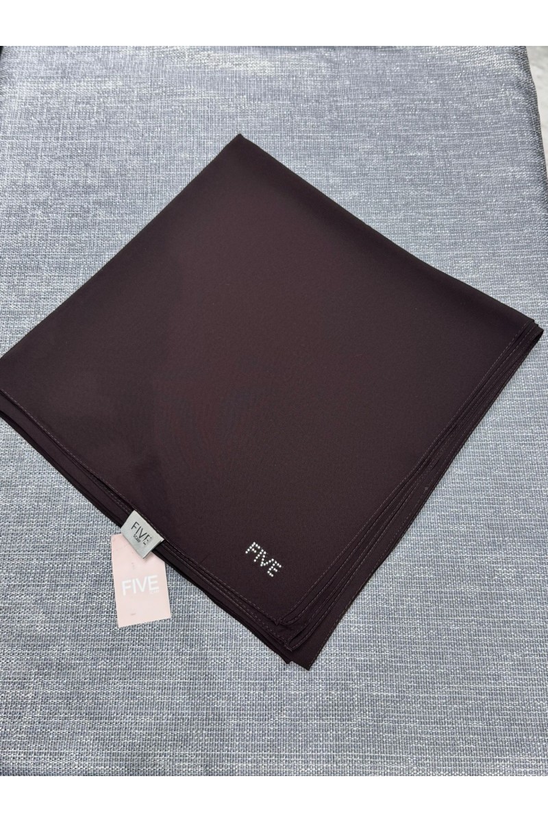 140 X 140 CM EKSTRA BÜYÜK BOY MEDİNE İPEĞİ EŞARP-KAHVE