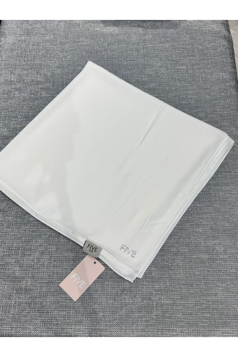 140 X 140 CM EKSTRA BÜYÜK BOY MEDİNE İPEĞİ EŞARP-EKRU