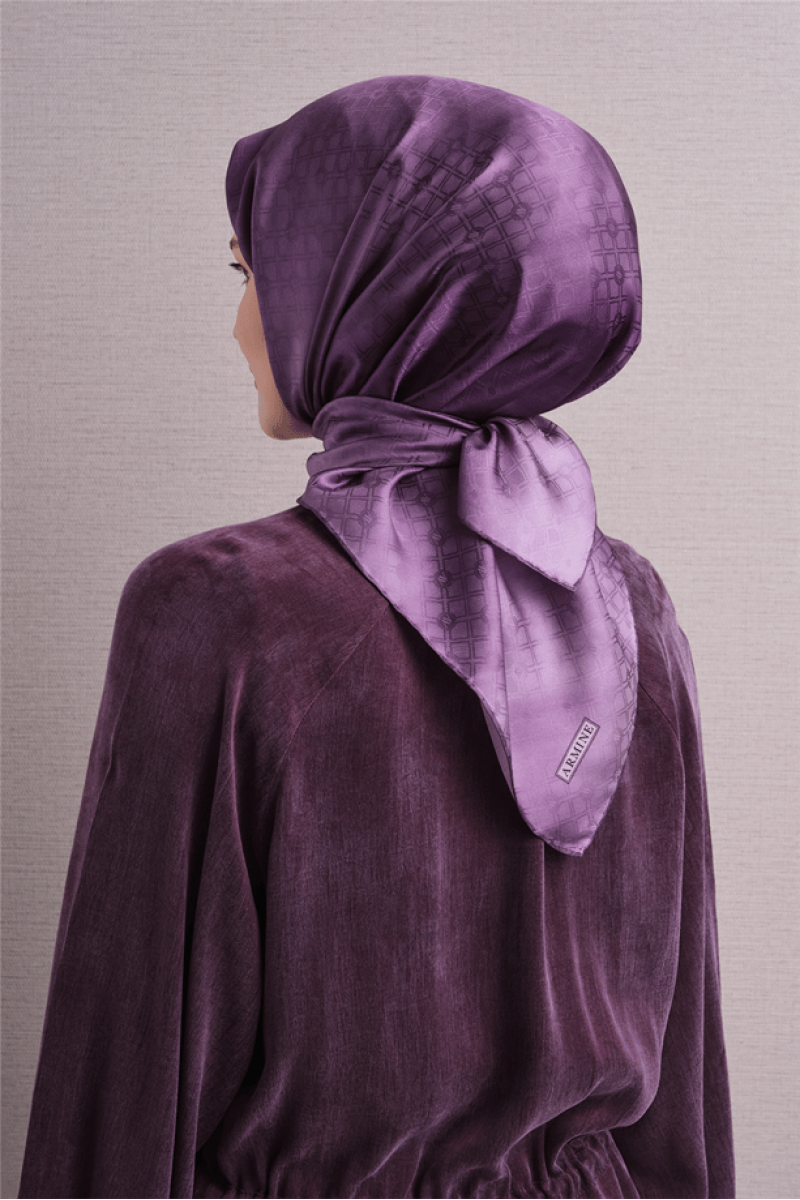 Armine Jakarlı İpek Eşarp 9647D 86