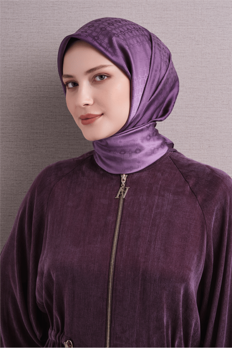 Armine Jakarlı İpek Eşarp 9647D 86