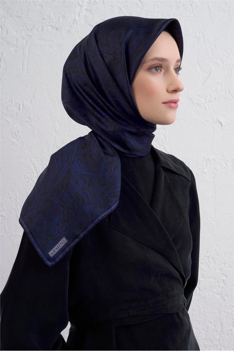 Armine Saf İpek Tivil Eşarp 9431D 84