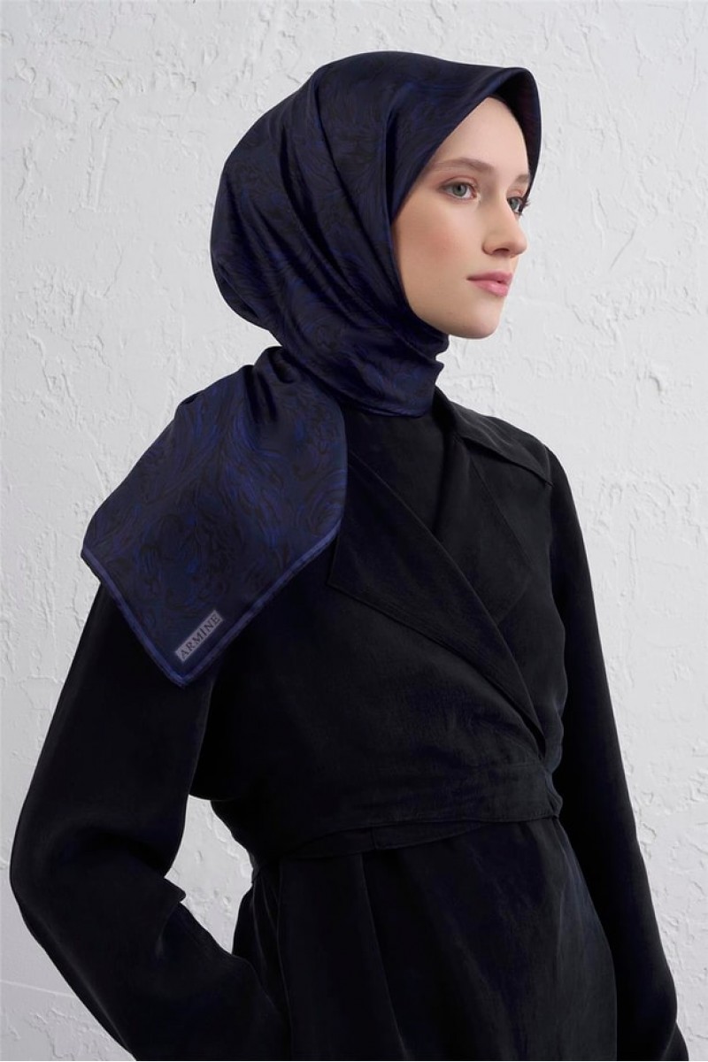 Armine Saf İpek Tivil Eşarp 9431D 84