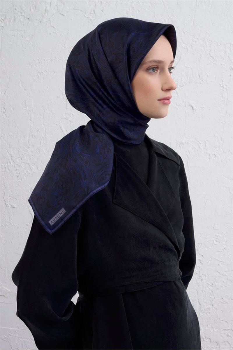 Armine Saf İpek Tivil Eşarp 9431D 84