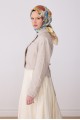 BELLİ Çok Renkli Çiçek Desen %100 Twill İpek Eşarp 4323 - 80