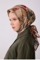 BELLİ Obje Desen %100 Twill İpek Eşarp 4320-82