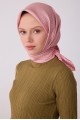BELLİ PEMBE PUANTİYELİ TİVİL İPEK EŞARP -4326-01