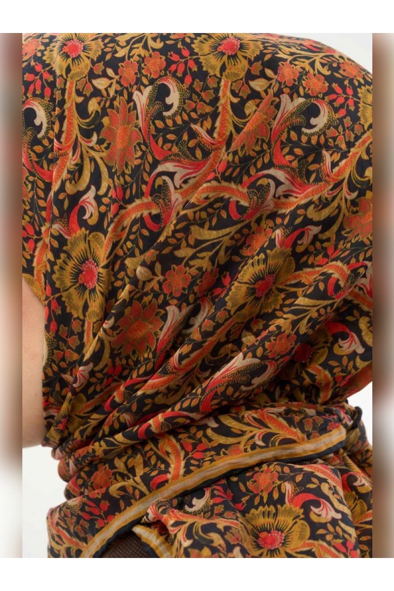 SİLK HOME Tencel Monare Eşarp Papatya Desen SİLK HOME Tencel Monare Eşarp Papatya Desen