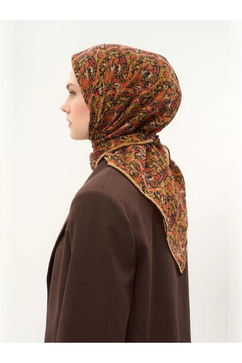 SİLK HOME Tencel Monare Eşarp Papatya Desen