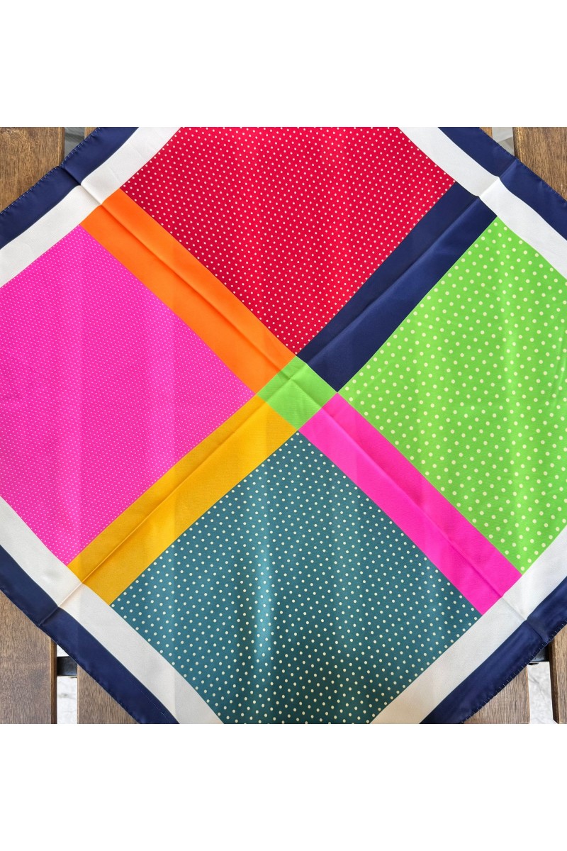 RENKLİ SATEN FULAR 60 X 60 CM