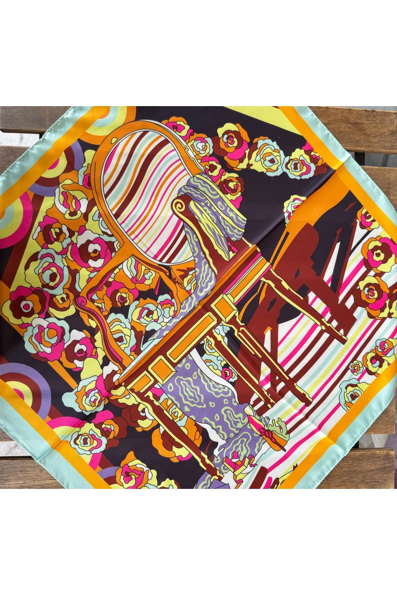 RENKLİ SATEN FULAR 60 X 60 CM