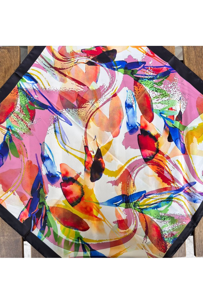 RENKLİ SATEN FULAR 60 X 60 CM