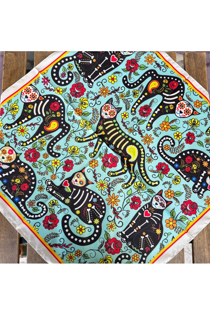 RENKLİ SATEN FULAR 60 X 60 CM
