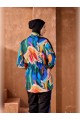  Floral Desenli Tesettür Mayo(38 BEDEN) (4 PARÇA PANTOLON-TUNİK-BÜSTİYER-BONE)