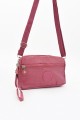 571 Collections Çanta Çapraz Askılı Üç Bölmeli Cüzdan Telefonluk Pembe (15E-PEMBE)