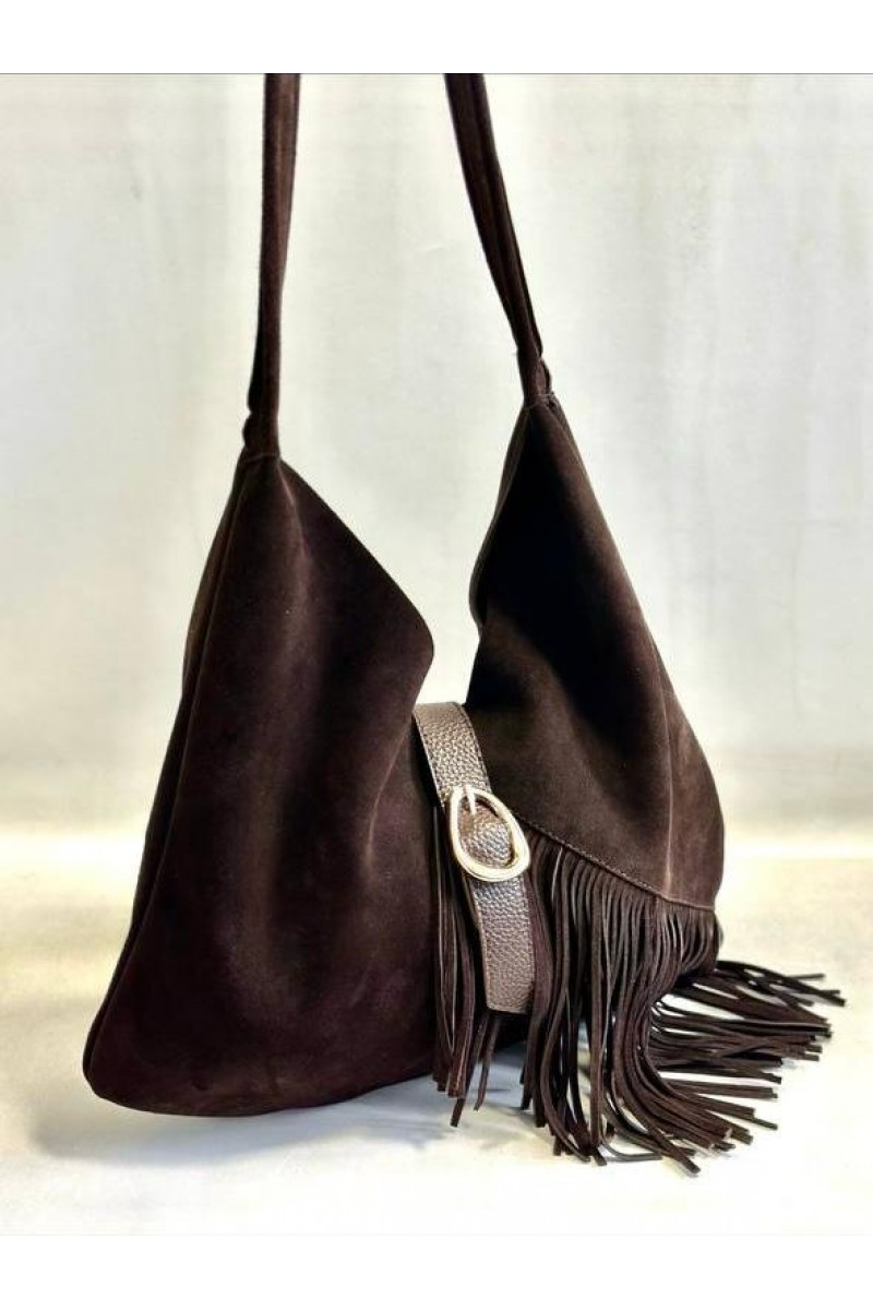 HAKİKİ DERİ PÜSKÜL DETAYLI OMUZ ÇANTASI