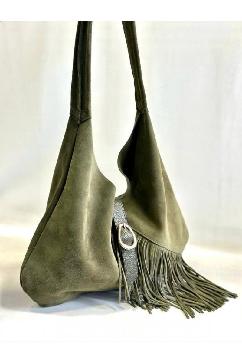 HAKİKİ DERİ PÜSKÜL DETAYLI OMUZ ÇANTASI