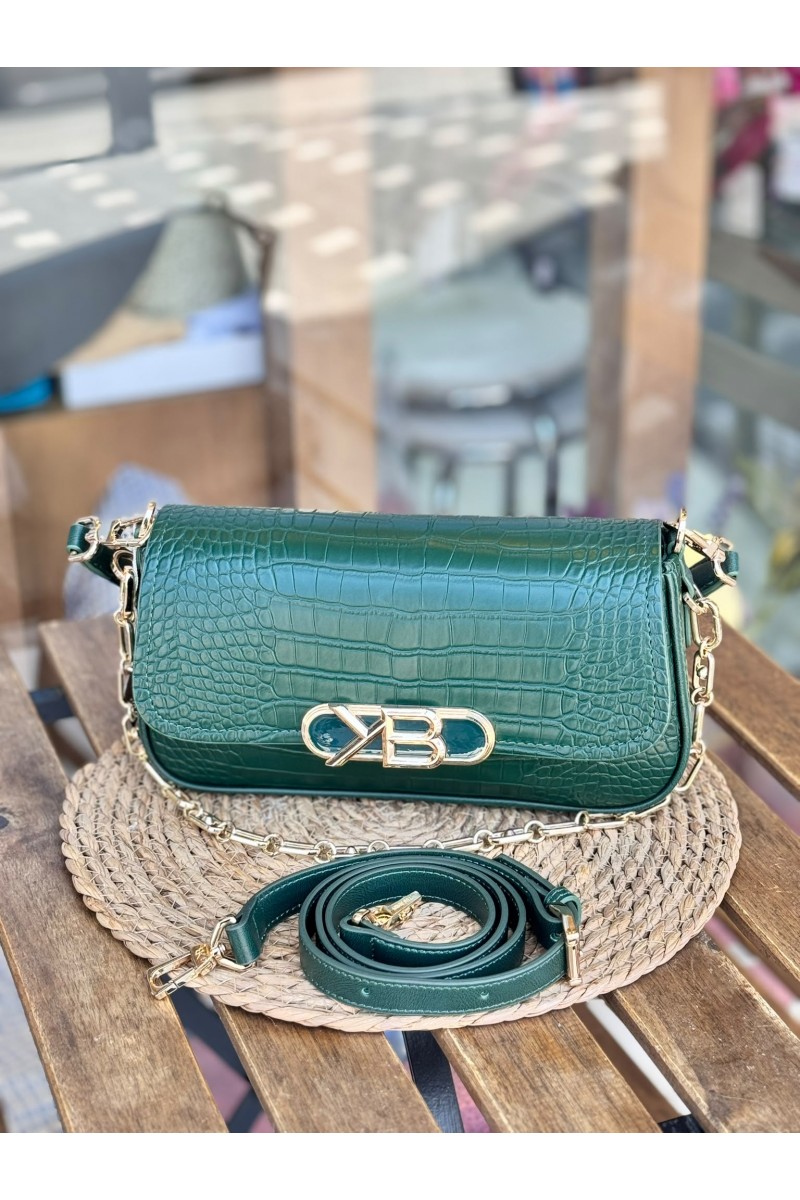 KRISTEBELL 7217 KROKO DESEN ZÜMRÜT YEŞİLİ İTHAL ÇANTA