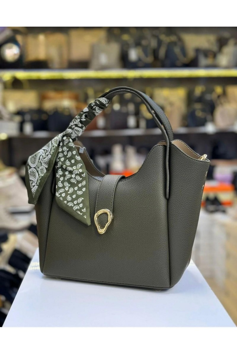 KRISTEBELL FULAR DETAYLI KADIN ÇANTA-YEŞİL