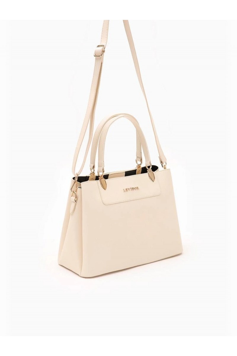 LEVİDOR 930120 KREM ÜÇ BÖLMELİ EL ÇANTASI