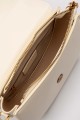 LEVİDOR Bej Oval Zincir Detaylı Omuz Çantası - 930350
