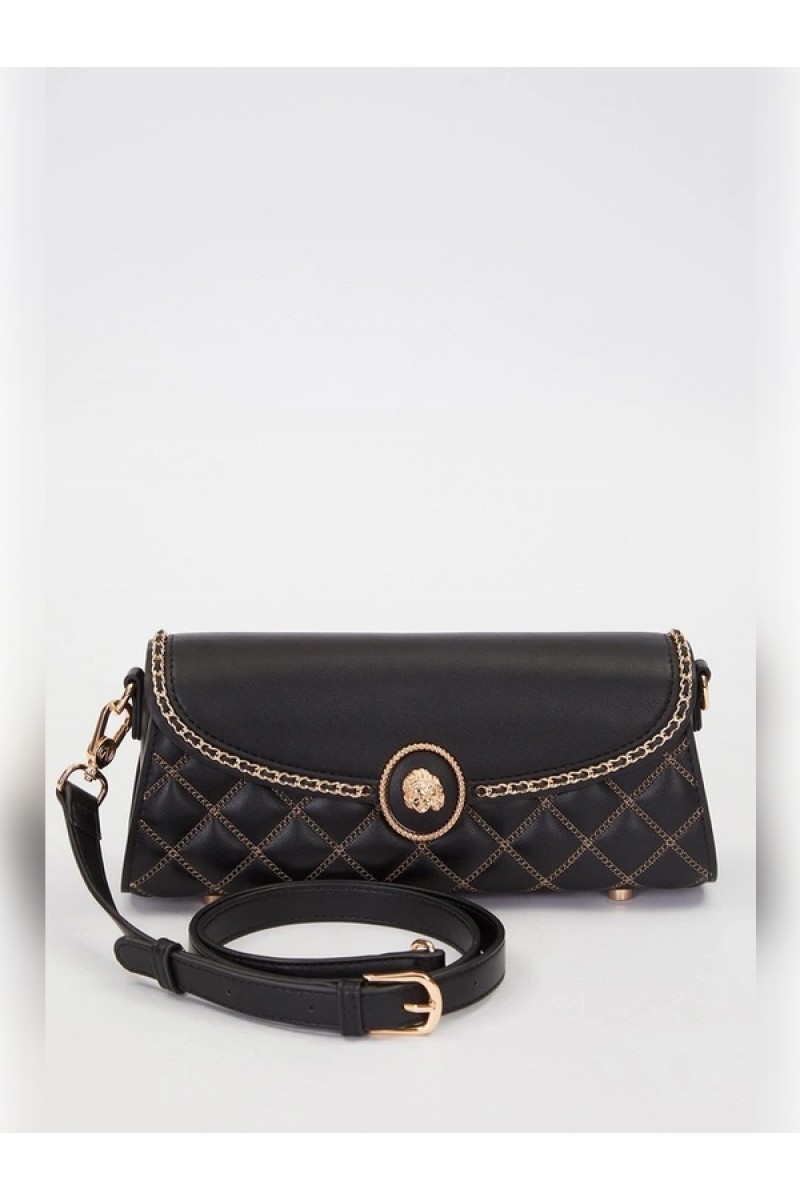 Siyah Zincir Askı Detay Omuz Çantası