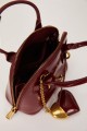Bordo Gold Metal Halkalı El Çantası