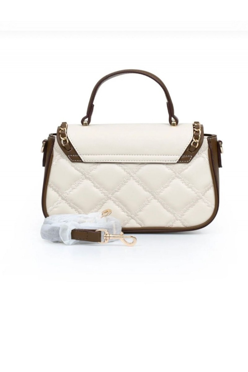 Kapitone Nakış ve Zincir Örgü Detaylı Uzun Askılı Orta Boy Kadın El ve Omuz Çantası 