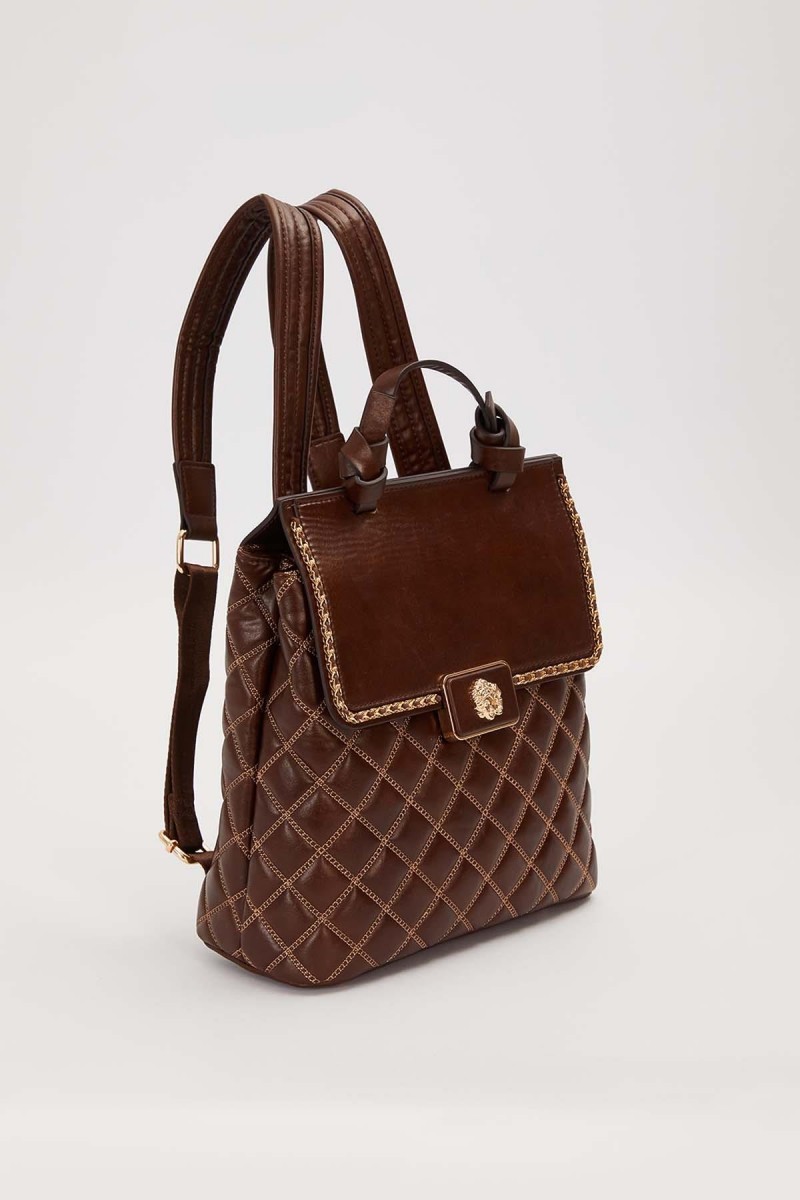 Kahve Kapitone Model Sırt Çantası Kahve Kapitone Model Sırt Çantası