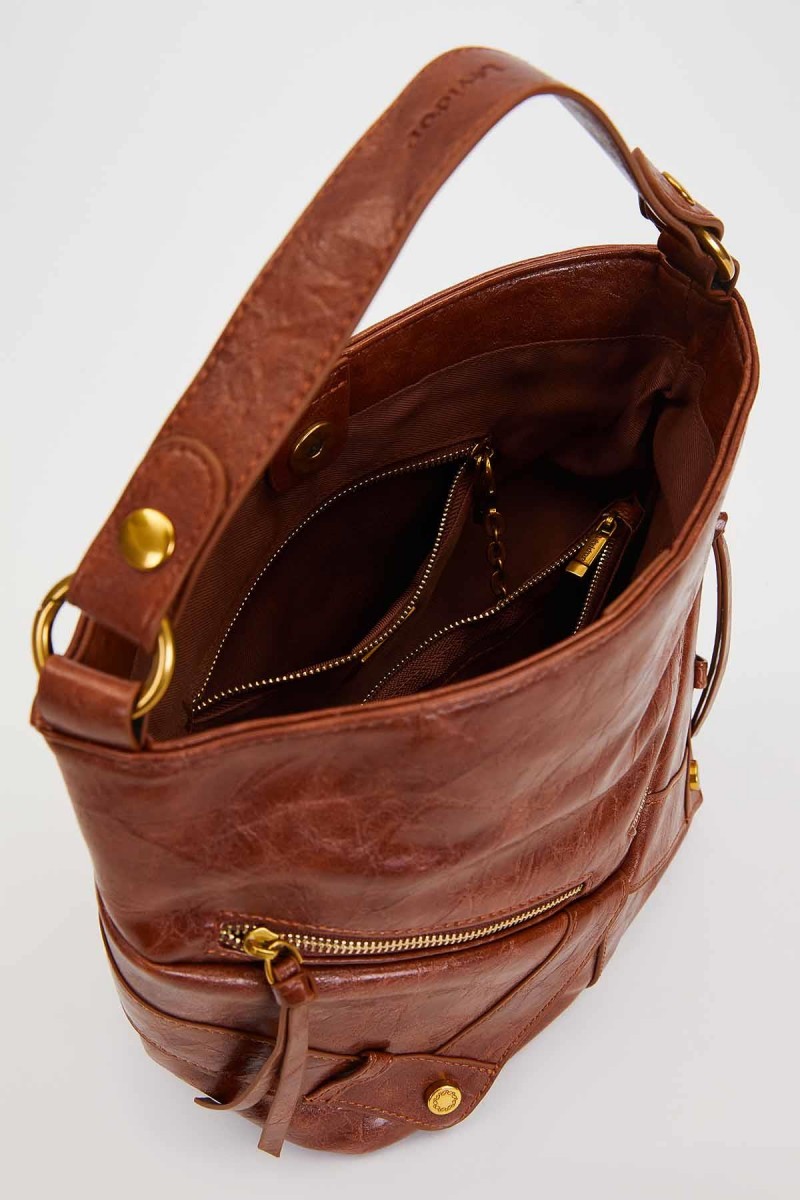 KOYU KAHVE Cep Görünümlü El ÇantasI 