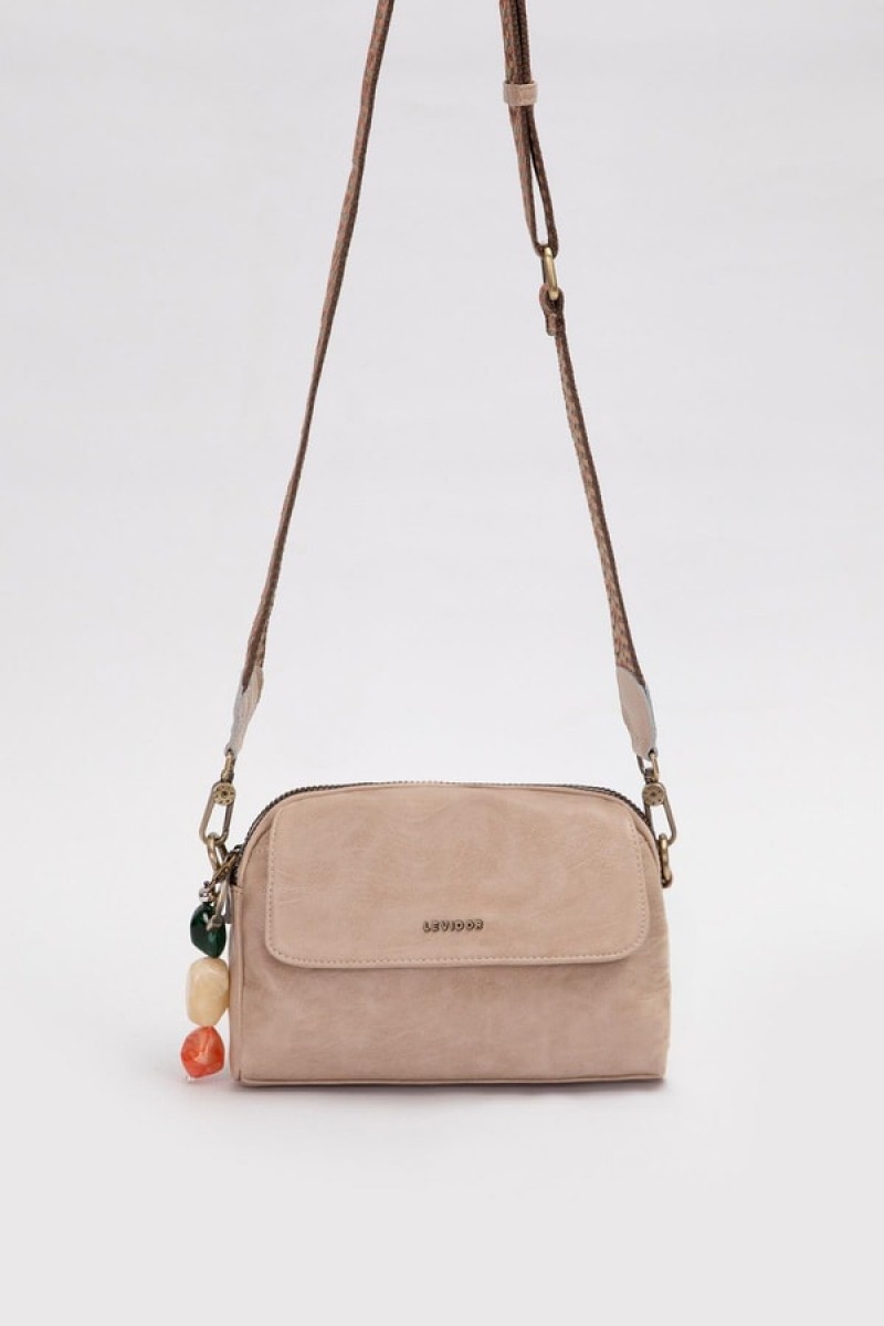 Vizon Boncuk Aksesuar Detaylı Omuz Çantası