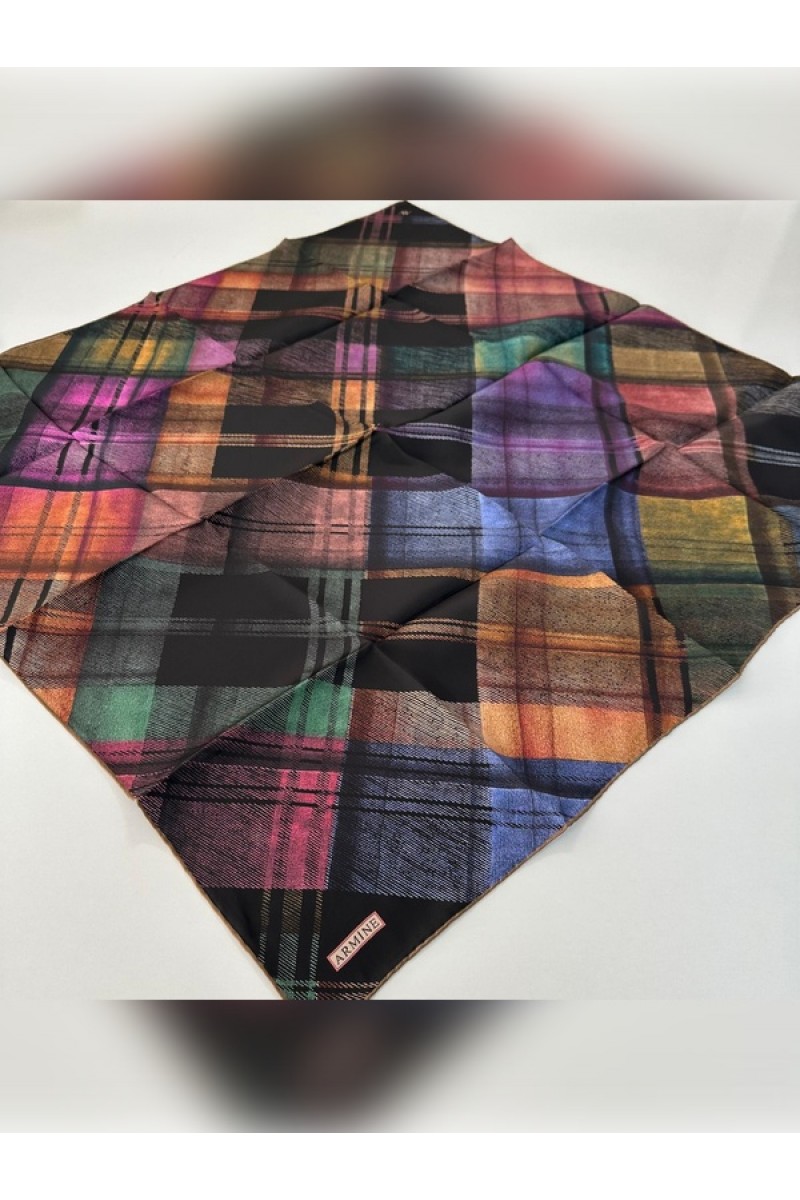 Armine Geometrik Desenli Saf İpek Sura Eşarp 9424D 31 Armine Geometrik Desenli Saf İpek Sura Eşarp 9424D 31