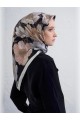Armine Çiçek Desenli Saf İpek Twill Eşarp 9403D 84