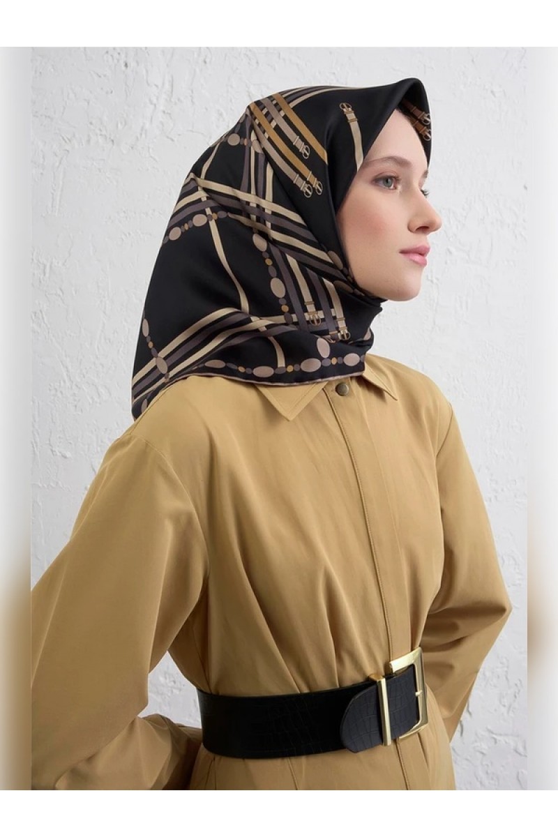 Armine Obje Desenli Saf İpek Twill Eşarp 9407D 04 Armine Obje Desenli Saf İpek Twill Eşarp 9407D 04