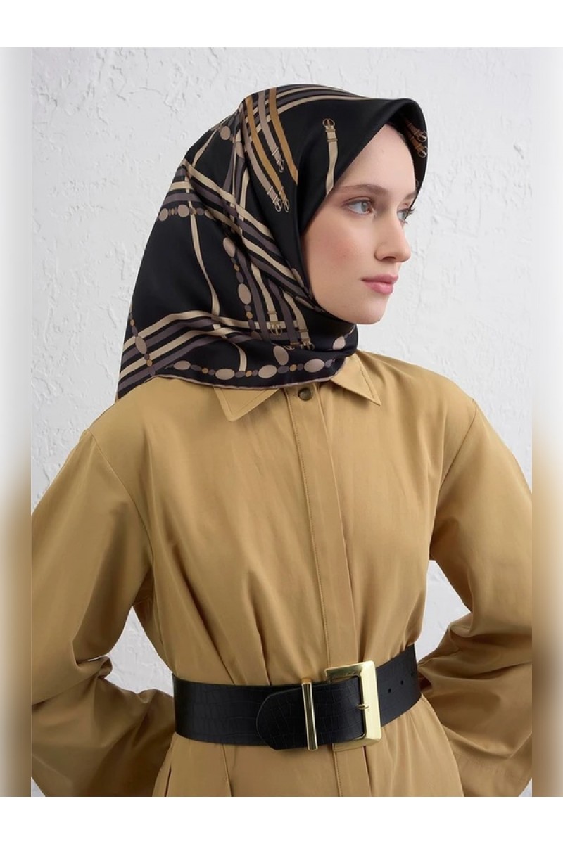 Armine Obje Desenli Saf İpek Twill Eşarp 9407D 04 Armine Obje Desenli Saf İpek Twill Eşarp 9407D 04