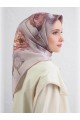 Armine Çiçek Desenli Saf İpek Sura Eşarp 9419D 06