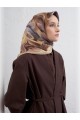 Armine Soyut Desenli Saf İpek Twill Eşarp 9423D 57