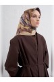 Armine Soyut Desenli Saf İpek Twill Eşarp 9423D 57