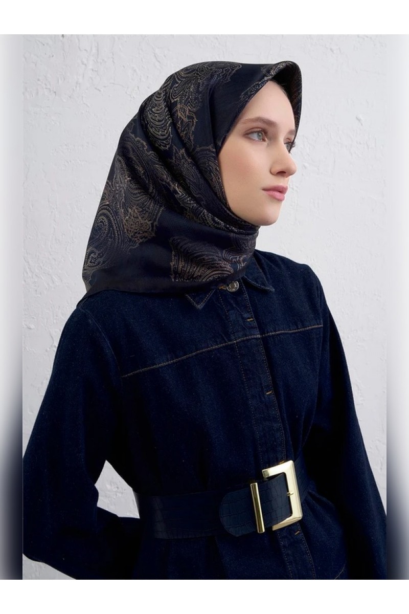 Armine Klasik Desenli Saf İpek Sura Eşarp 9428D 05 Armine Klasik Desenli Saf İpek Sura Eşarp 9428D 05