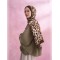 ARMANDA Multi Leopar Desenli İthal Vual Şal - Kahve