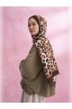 ARMANDA Multi Leopar Desenli İthal Vual Şal - Kahve