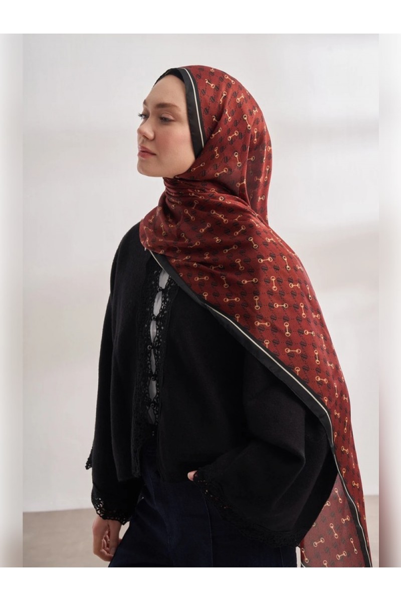 İTHAL VUAL MONOGRAM DESEN ŞAL 3361-08