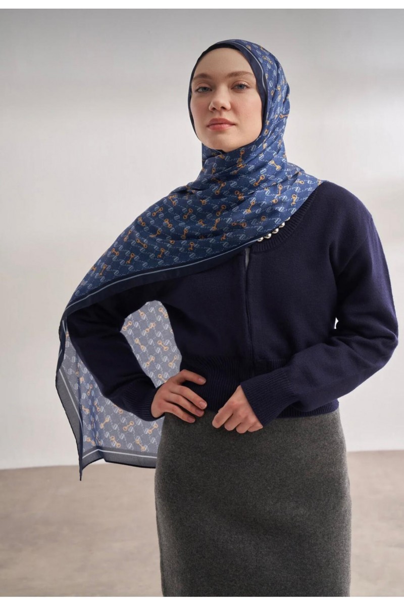 İTHAL VUAL MONOGRAM DESEN ŞAL 3361-1030