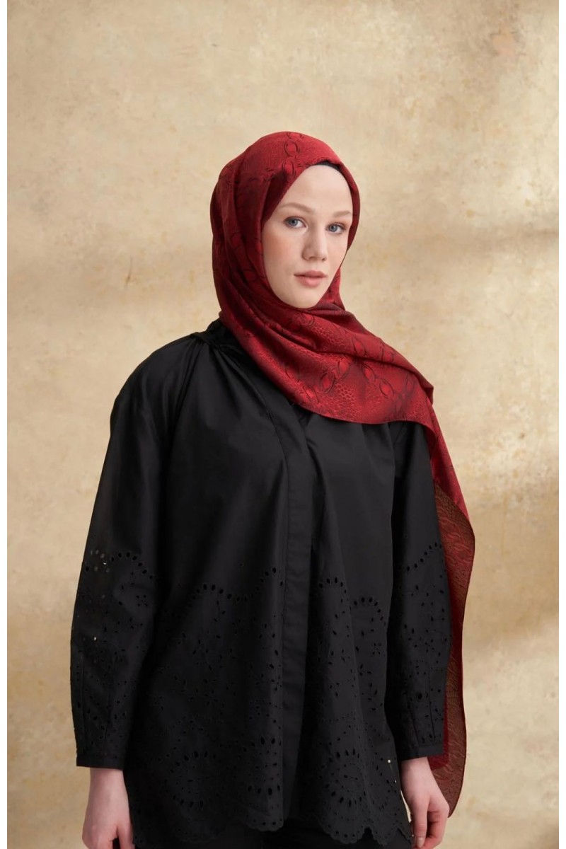 JOSE JAKAR CHAIN DESEN ŞAL - BORDO