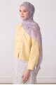 BELLİ Geometrik Desen Ivory Şal %55 NAİA %45 PAMUK